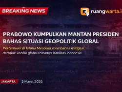 Prabowo Kumpulkan Para Mantan Presiden di Istana, Bahas Dampak Geopolitik Global