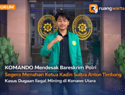 KOMANDO Mendesak Bareskrim Polri Segera Menahan Ketua Kadin Sultra Anton Timbang Tersangka Kasus Dugaan Ilegal Mining di Konawe Utara