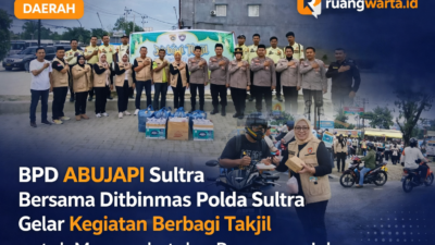 BPD ABUJAPI Sultra Bersama Ditbinmas Polda Sultra Gelar Kegiatan Berbagi Takjil untuk Masyarakat dan Pengguna Jalan