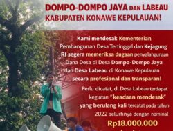 Dana Desa di Konawe Kepulauan Disorot, Aktivis Minta Pemeriksaan Dompo-Dompo Jaya dan Labeau