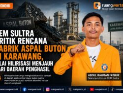 DEM Sultra Kritik Rencana Pabrik Aspal Buton di Karawang, Nilai Hilirisasi Menjauh dari Daerah Penghasil