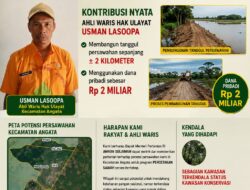 Ahli Waris Hak Ulayat Gelontorkan Rp2 Miliar Bangun Tanggul Sawah di Angata, Masyarakat Harap Perhatian Menteri Pertanian