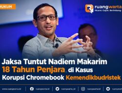 Jaksa Tuntut Nadiem Makarim 18 Tahun Penjara di Kasus Korupsi Chromebook Kemendikbudristek