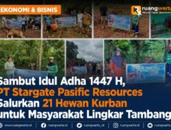Sambut Idul Adha 1447 H, PT Stargate Pasific Resources Salurkan 21 Hewan Kurban untuk Masyarakat Lingkar Tambang