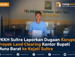 PKKH Sultra Laporkan Dugaan Korupsi Proyek Land Clearing Kantor Bupati Muna Barat ke Kejati Sultra