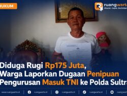 Diduga Rugi Rp175 Juta, Warga Laporkan Dugaan Penipuan Pengurusan Masuk TNI ke Polda Sultra