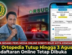 KOPDA Sultra Minta Evaluasi RSUD Kota Kendari, Poli Ortopedia Tutup tetapi Pendaftaran Tetap Berjalan