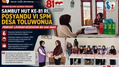 Sambut HUT ke-81 RI, Posyandu VI SPM Desa Toluwonua Perkuat Layanan Kesehatan Ibu dan Anak