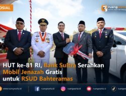 HUT ke-81 RI, Bank Sultra Serahkan Mobil Jenazah Gratis untuk RSUD Bahteramas
