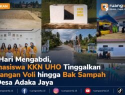 30 Hari Mengabdi, Mahasiswa KKN UHO Tinggalkan Lapangan Voli hingga Bak Sampah di Desa Adaka Jaya